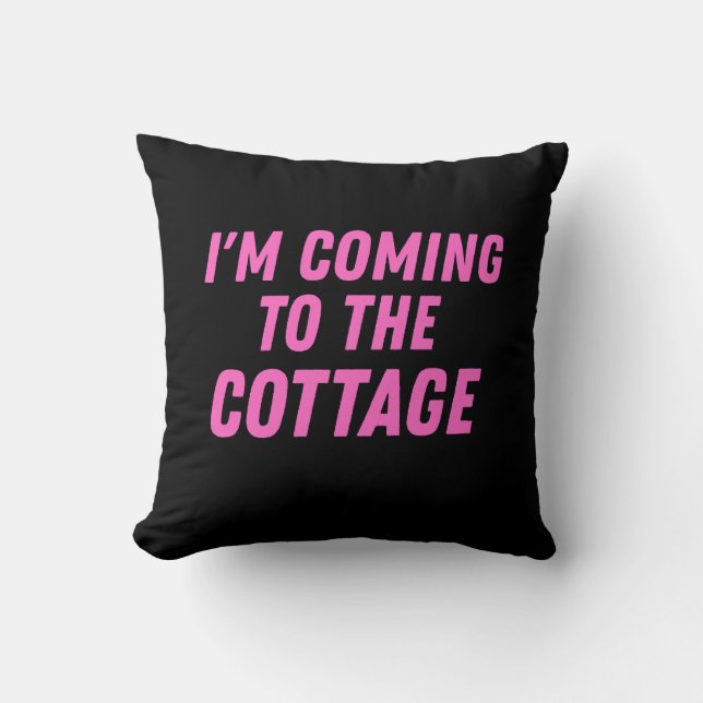 Coussin Je viens au chalet (Recto)