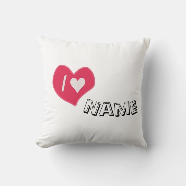 Coussin « Je ❤️ Vous Cœur – Conception de Cadeau Romantiqu (Recto)