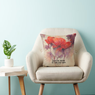 Coussin Jean 15:12 Aimez-Vous Une Autre Bible Verse Rouge