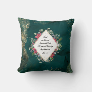 Coussin Jean.3:16 Dieu si aimé le monde, Noël