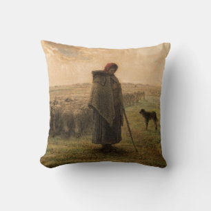 Coussin Jean-Francois Millet - Berger et troupeau 1865