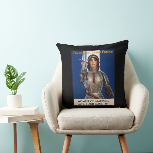 Coussin Jeanne d'Arc : La Pucelle d'Orléans, héroïne cheva (Chaise)