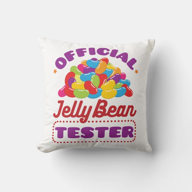 Coussin Jelly Bean Tester Officielle Candy de Pâques (Recto)