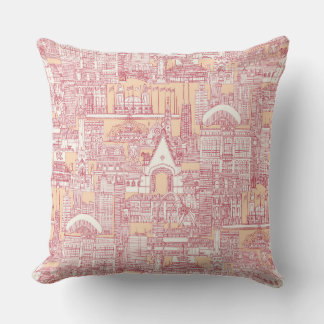 Coussin Jelly de pêche à la confiture de Chicago toile