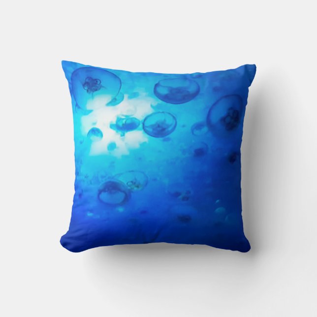 Coussin Jellyfish Deep Blue (Recto)