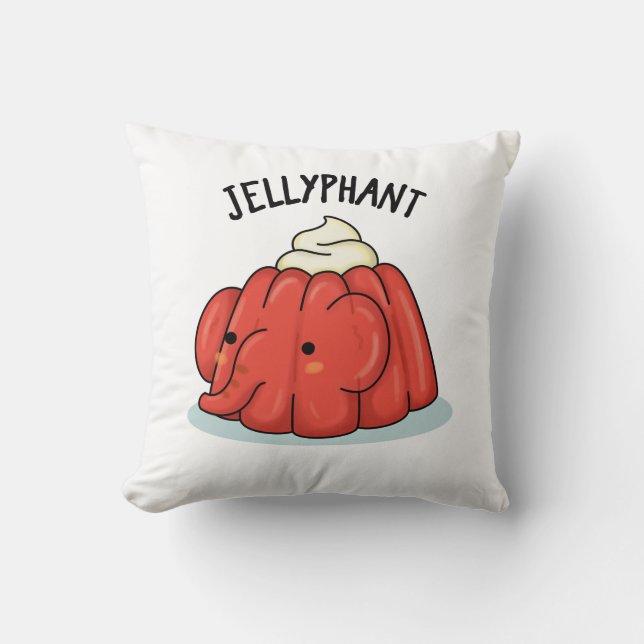 Coussin Jellyphant Funny Elephant Jelly Pun (Recto)