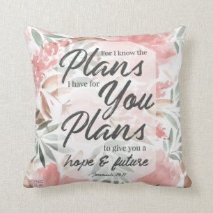 Coussin Jeremiah 29:11 Écriture : GraphicLoveShop