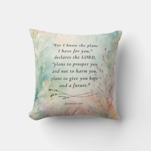 Coussin Jérémie 29:11 Image de verset biblique