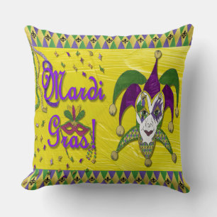 Coussin Jester Mask Mardi Gras Arlequin