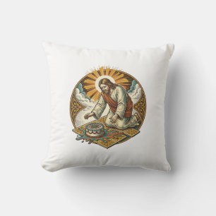 Coussin Jésus a laissé tomber le gâteau d'anniversaire fac