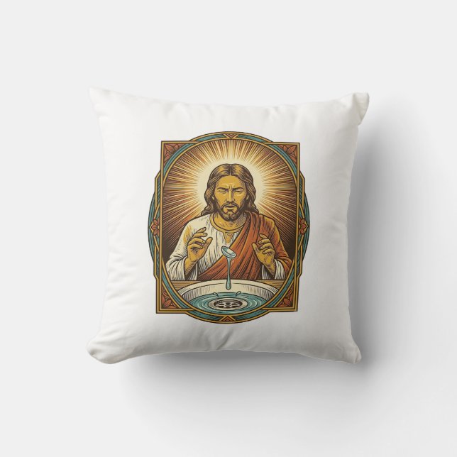 Coussin Jésus a laissé tomber sa lentille de contact dans  (Recto)