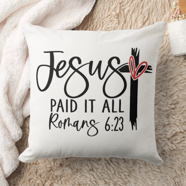 Coussin Jésus a tout payé – Le don de la grâce (Couverture)