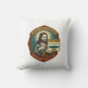 Coussin Jésus Agacant Accepter les Cookies Pop Up Internet