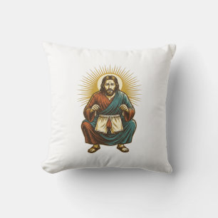 Coussin Jésus ajustant un mal-être inconfortable au milieu