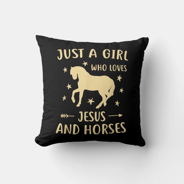 Coussin Jésus amour | Juste Une Fille Qui Aime Jésus Et Le (Recto)
