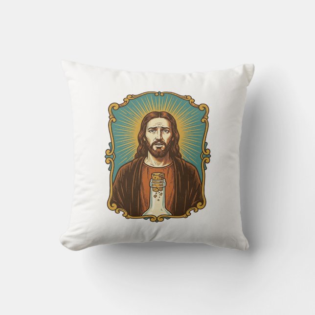 Coussin Jésus Bouchon de Vin Cassé Bouteille Sommelier Par (Recto)