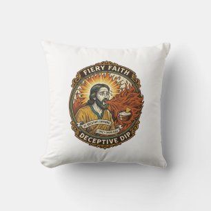Coussin Jésus Brûlant Bouche Super Épicé Dip de Fête Humou