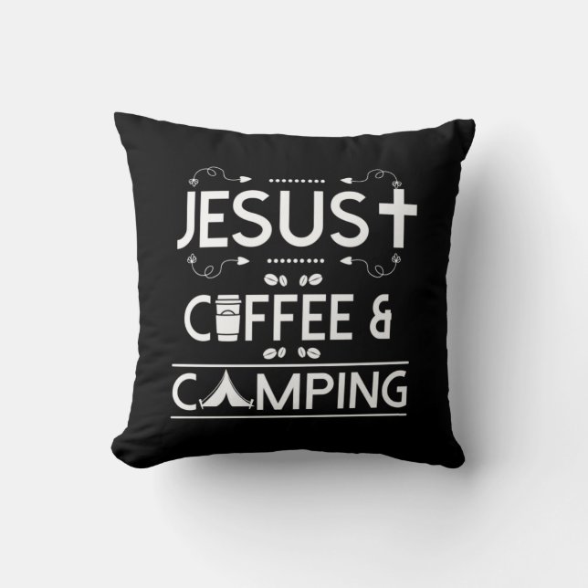 Coussin Jesus Café Et Camping (Recto)
