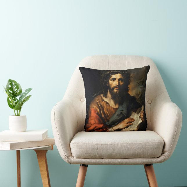 Coussin Jésus Christ de la Renaissance (Chaise)