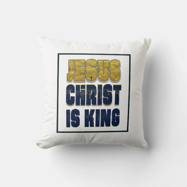 Coussin Jésus-Christ est Roi (Recto)