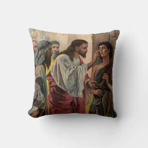 Coussin Jésus-Christ guérissant l'aveugle