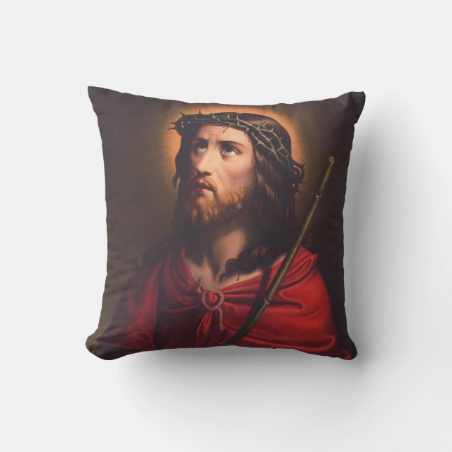 Coussin Jésus couronné d'épines (Recto)