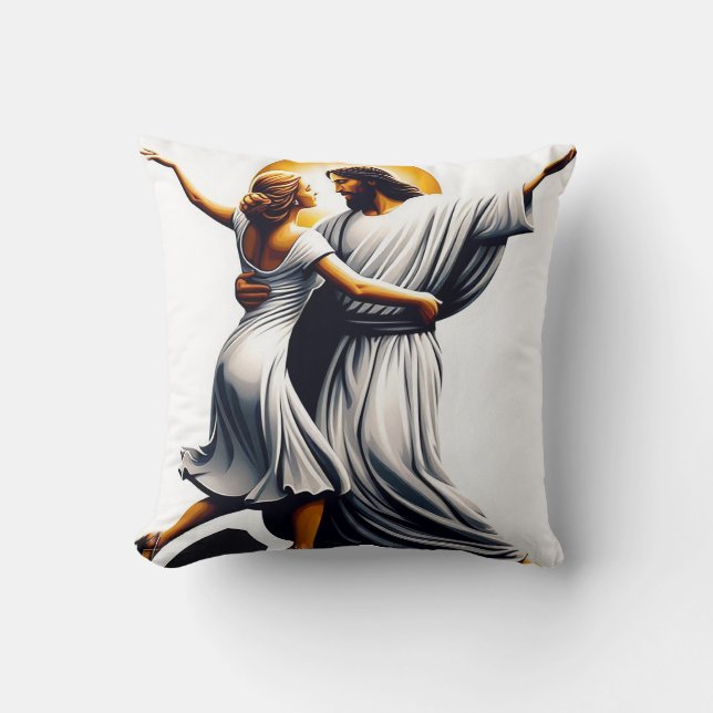 Coussin Jésus Danse - Jeter L'Oreiller (Recto)