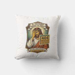 Coussin Jésus drôle Erreur 404 Humour Développeur Web Prog