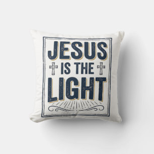 Coussin Jésus Est La Lumière Chemise Chrétienne Vintage