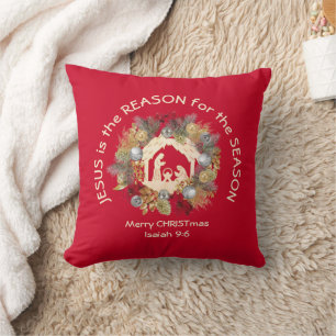 Coussin JÉSUS EST LA RAISON DE Christian