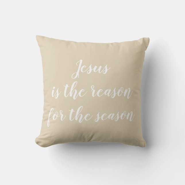 Coussin Jésus est la raison de la saison (Recto)