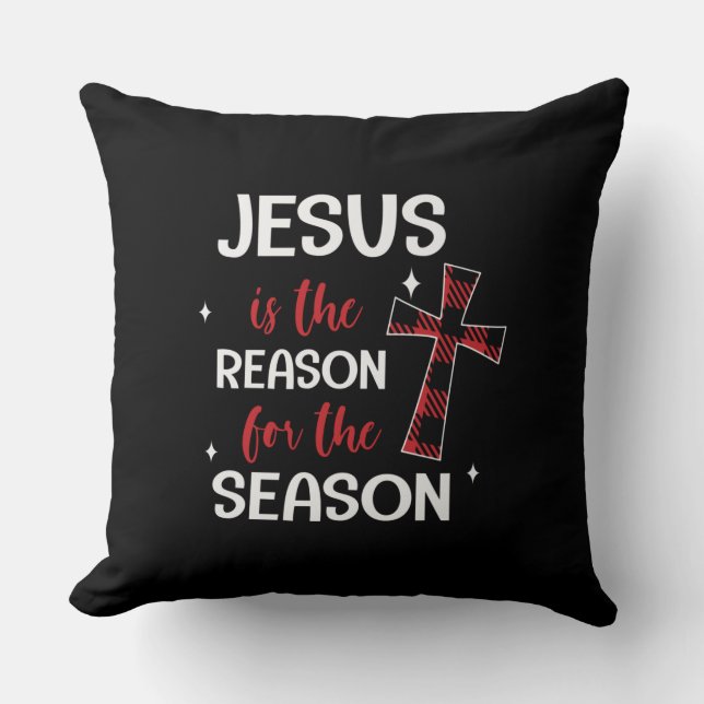 Coussin Jésus Est La Raison De La Saison (Recto)