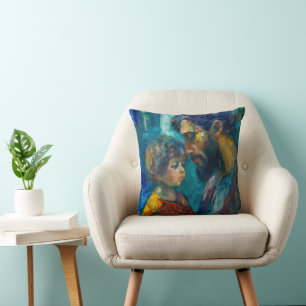 Coussin Jésus et l'enfant