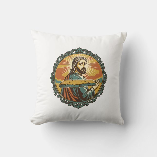 Coussin Jésus gêné trébuchant surface plane publique club (Recto)