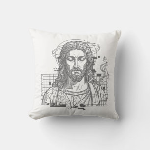 Coussin Jésus Grille Rétro Roi des Rois Apocalypse 19:16