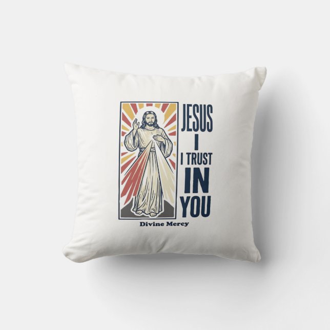 Coussin Jésus, j'ai confiance en toi Conception de chemise (Recto)