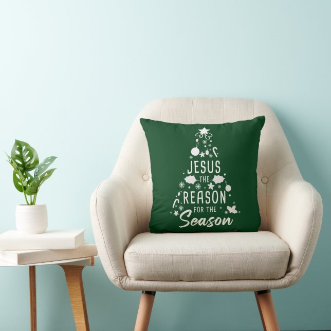 Coussin Jésus La Raison De La Saison - Foi De Noël (Chaise)