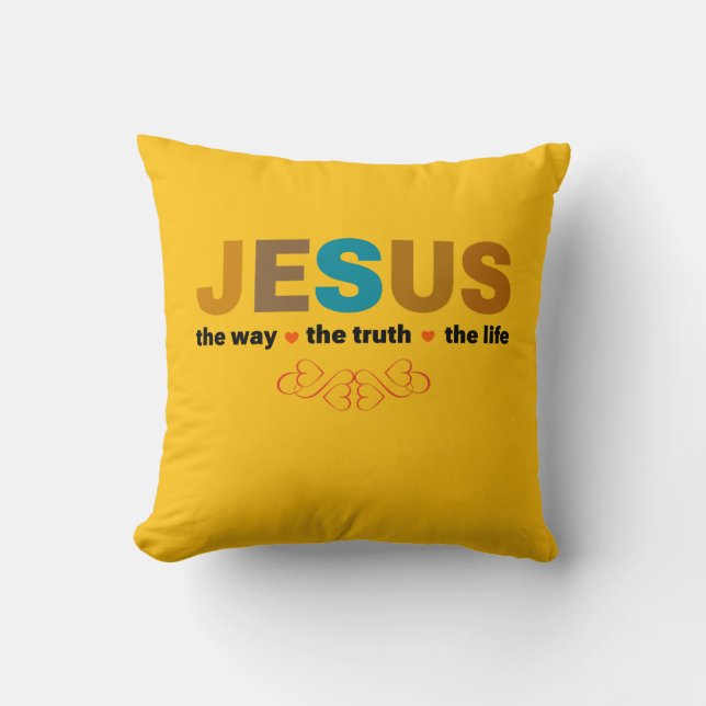 COUSSIN JÉSUS. LA VÉRITÉ, LA VIE. (Recto)