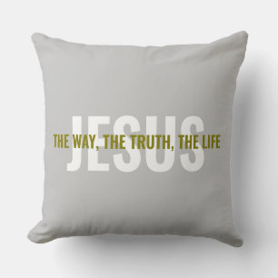 Coussin Jésus : Le Chemin, La Vérité Et La Vie