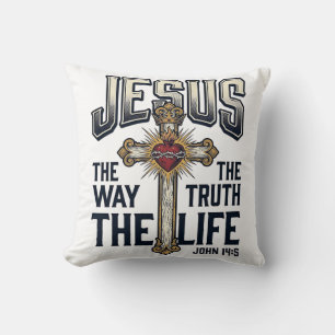 Coussin Jésus Le Chemin La Vérité La Vie Chemise Chrétienn