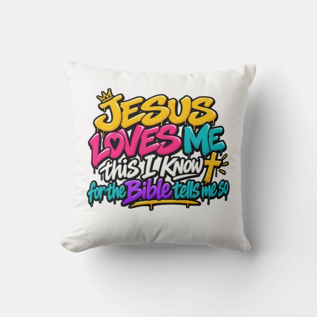 Coussin Jésus m'aime (Recto)