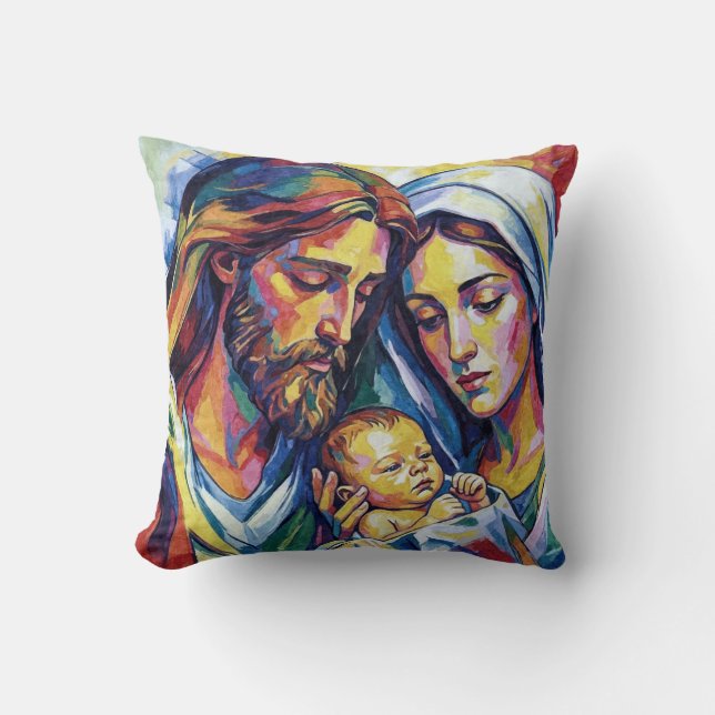 Coussin Jésus Marie et Joseph  (Recto)