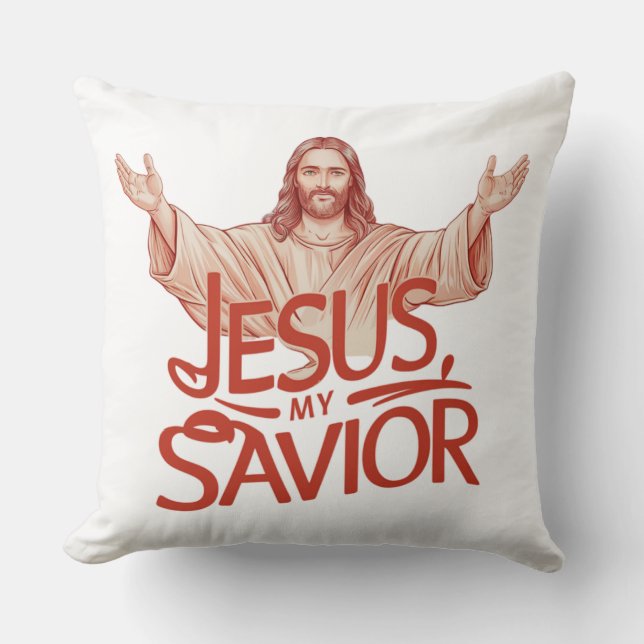 Coussin Jésus Mon Sauveur (Recto)