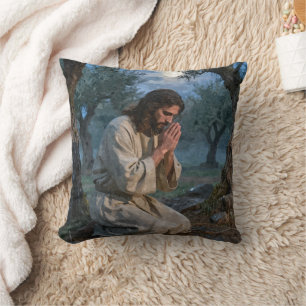 Coussin Jésus priant
