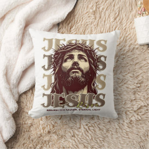 Coussin Jésus Ressuscité - Jésus Christ Blanc Artistique