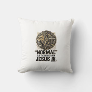 Coussin Jésus Revient Croix Lion Chemise Chrétienne