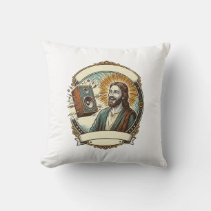 Coussin Jésus Rigole de Façon Fausse Fort Club N'entend Pa