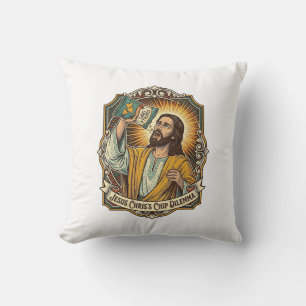 Coussin Jésus Sac Vide de Chips Tortilla Munchies Ivre Par