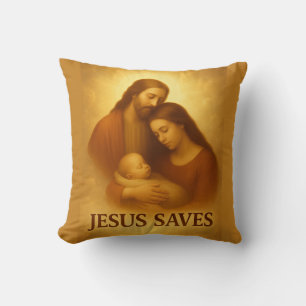 Coussin Jésus sauve des cadeaux chrétiens uniques Chrétie