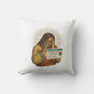 Coussin Jésus s'humiliant Humour de mise à jour du statut